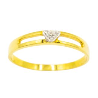 แหวนหัวใจก้านเส้นคู่