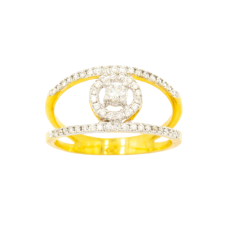 แหวนเพชรล้อม มีแถว คู่