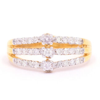 แหวนแถวเพชร 3 แถว