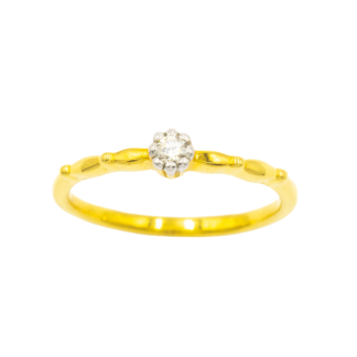 แหวนเม็ดเดี่ยว บ่าข้างเป็นปล้องๆ