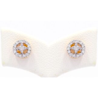 ต่างหู เพชรล้อมกลม