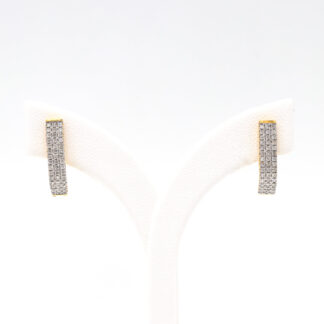 ต่างหูแถว 3 แถว เพชรจุกๆ 84 เม็ด