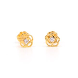 ต่างหู ดอกคามิเลียเม็ดเดี่ยว