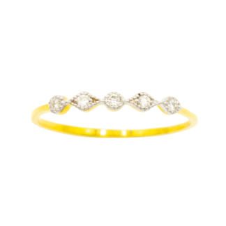 แหวนเพชรเรียงสลับ กลม ข้าวหลามตัด