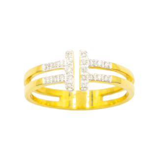 แหวนเพชร T ก้านคู่