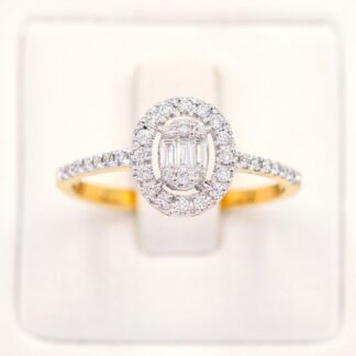 แหวนเพชรบาเก็ต เพชรล้อม รูปไข่