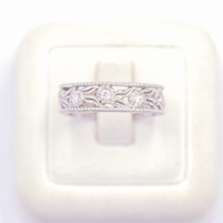 แหวนเงินเถาวัลเพชร เงินแท้92.5% เพชร CZ LKM670