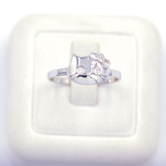 แหวนเงินคิตตี้ ทืบ เงินแท้92.5% เพชร CZ LKM702