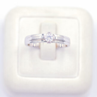 แหวนเงินเม็ดเดี่ยว เงินแท้92.5% เพชร CZ LMR108