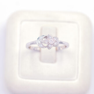 แหวนเงินพระจันทร์ดาวเพชร เงินแท้92.5% เพชร CZ LKM712