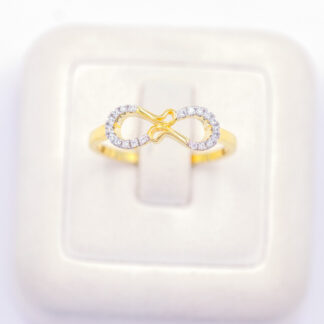 แหวนเงินอินฟินิตี้ฝังเพชรข้างๆ เงินแท้92.5% เพชร CZ LKM780