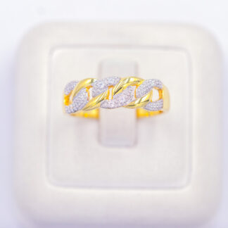 แหวนเงินเลทฝังข้อ สลับ ข้อ เงินแท้92.5% เพชร CZ LKM771