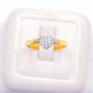 แหวนเงินหัวใจ เงินแท้92.5% เพชร CZ 1LK002