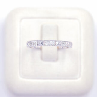 แหวนเงินกระจุกแถว เงินแท้92.5% เพชร CZ 1LK004