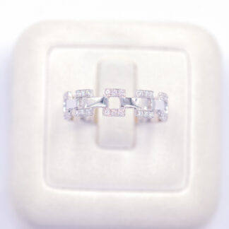 แหวนเงินโซ่ใหญ่ เงินแท้92.5% เพชร CZ LKM619