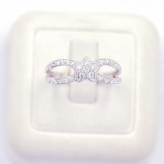 แหวนเงินดาวก้านคู่ เงินแท้92.5% เพชร CZ LKM713