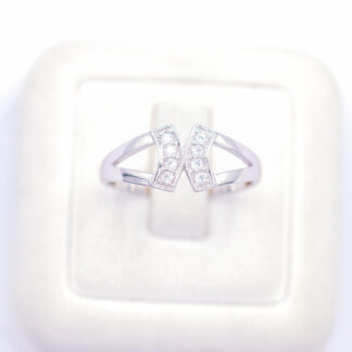 แหวนเงินปาท่องโก๋ เงินแท้92.5% เพชร CZ LKM620