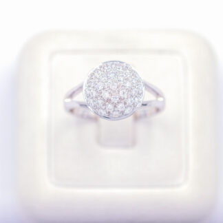 แหวนเงินกระจุก วงใหญ่ เงินแท้92.5% เพชร CZ LKM681