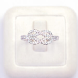 แหวนเงินเชือก เงินแท้92.5% เพชร CZ LKS314