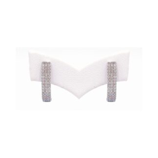 ต่างหูแถว 3แถว เงินแท้92.5% เพชร CZ CZER118