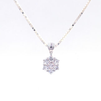 จี้ดอกพิกุล ใหญ่ เงินแท้92.5% เพชร CZ CZPD181