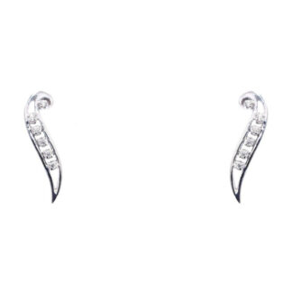 ต่างหูเลื้อยยาว เงินแท้92.5% เพชร CZ CZER216