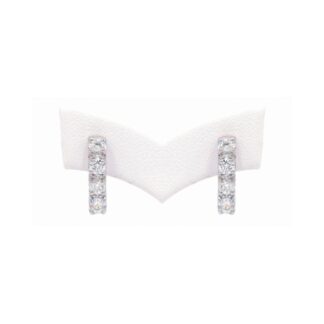 ต่างหูห่วง เม็ดใหญ่สลับเม็ดเล็ก เงินแท้92.5% เพชร CZ CZER208