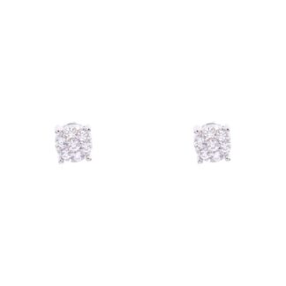 ต่างหู กระจุกเตยหลอก เงินแท้92.5% เพชร CZ CZER292