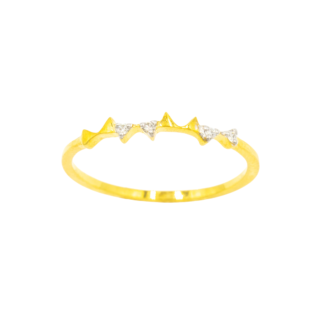 แหวนโบว์ทึบสลับฝังเพชร