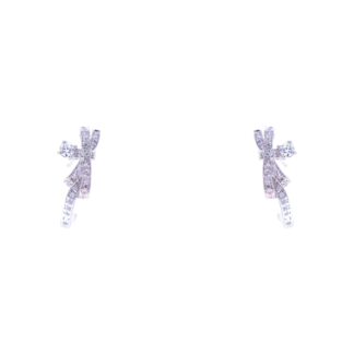 ต่างหูโบว์ เม็ดเดี่ยว CZER114