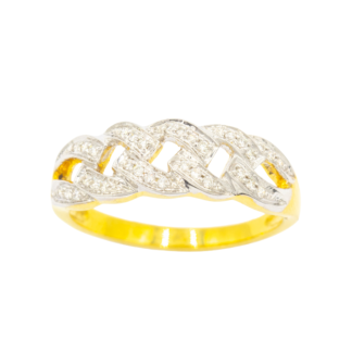 แหวนลายเลท หน้าเพชรหัวตัด