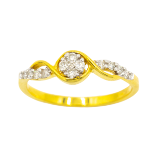 แหวนกระจุก 4เม็ด บ่าข้างไขว้