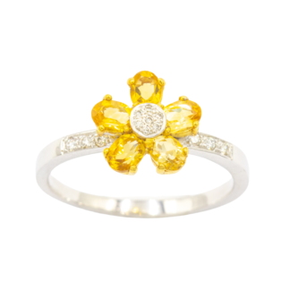 แหวนพลอยดอกไม้