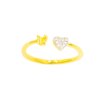 แหวนหัวใจเพชร ผีเสื้อ